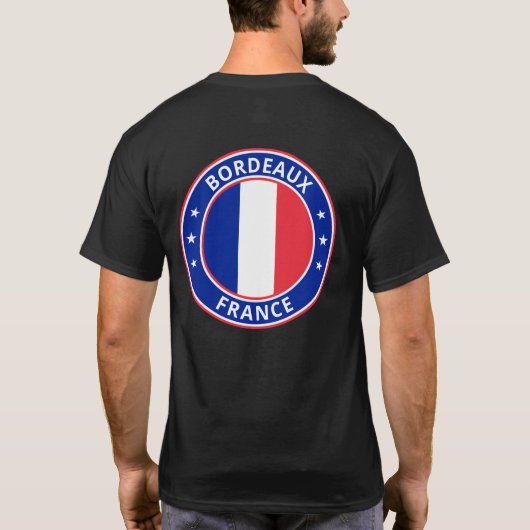 T-shirt Voyageur mondial - Ville, France (Modifier) T-shir (Dos)