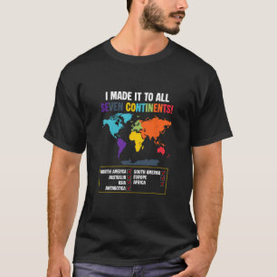 T-shirt Voyageur Sept Continents Club Carte Globale Va