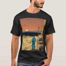 Voyageur Solitaire dans l'Art du Coucher de Soleil