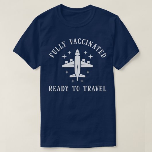 T-shirt Voyageur Vacciné Dit Avion Aimer Voyage (Design devant)