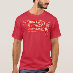 T-shirt Voyageurs défunts Hotel Muskogee Oklahoma Bagages