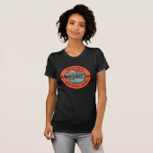T-shirt Voyageurs Parc national Moose Retro Compass Emblem (Devant entier)