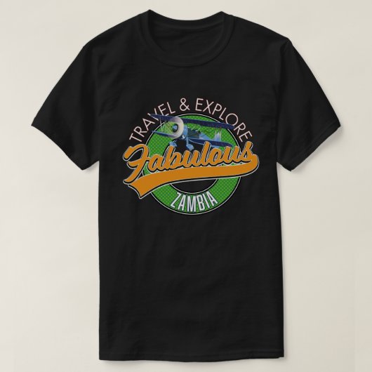 T-shirt Voyagez explorer la zambie fabuleuse (Design devant)