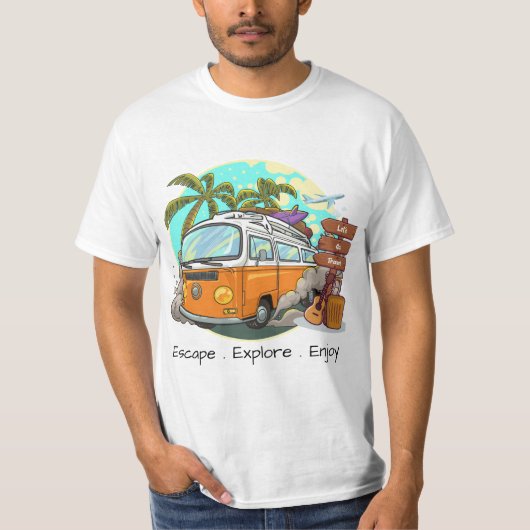 T-shirt Voyagez loin, respirez plus profondément (Devant)