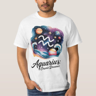 T-shirt Voyant d'aquarelle Aquarius Cosmique Dreamer SIGNE