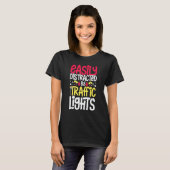 T-shirt Voyant de trafic Signal vert jaune rouge Stop Styl (Devant entier)