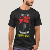 T-shirt Voyant de trafic Signal vert jaune rouge Stop Styl (Devant)