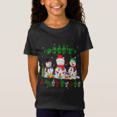 T-Shirt Voyants de Noël Joyeux Noël Snowman ASL (Devant)