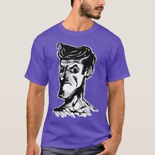 T-shirt Voyeur de gangster noir et blanc Sigma design masc