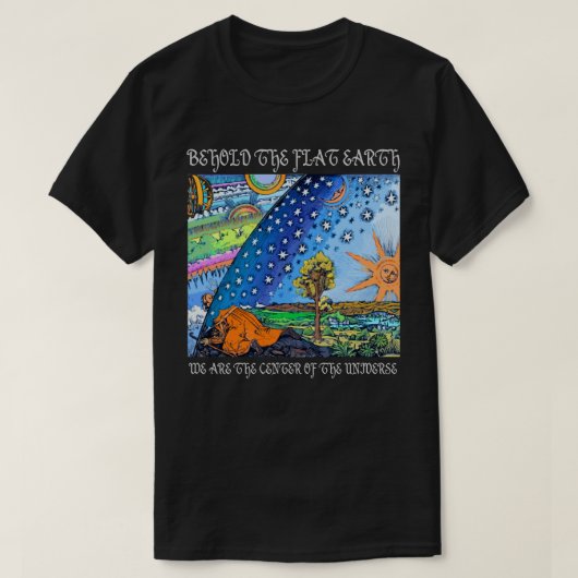 T-shirt Voyez la terre plate (Design devant)