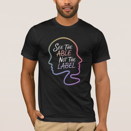 T-shirt Voyez l'Able, pas le Étiquette (Devant)