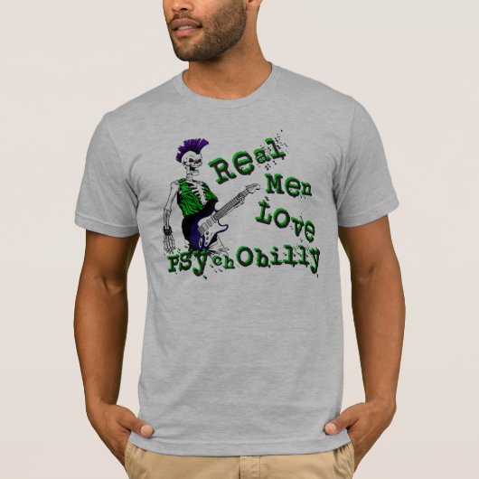 T-shirt Vrai amour Psychobilly d'hommes (Devant)