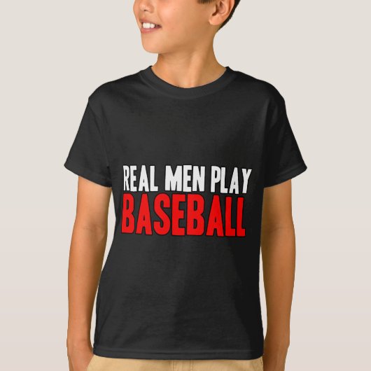 T-shirt Vrai base-ball de jeu d'hommes (Devant)