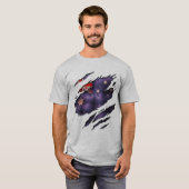 T-shirt Vrai couleurs Aussie Drapeau Tear (Devant entier)