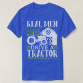 T-shirt Vrai Homme Conduire Un Tracteur 1 (Design devant)