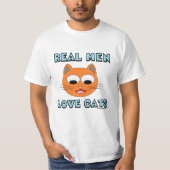 T-shirt VRAI HOMMES AMOUREUX CHAUSSURES Ginger Cat Face (Devant)