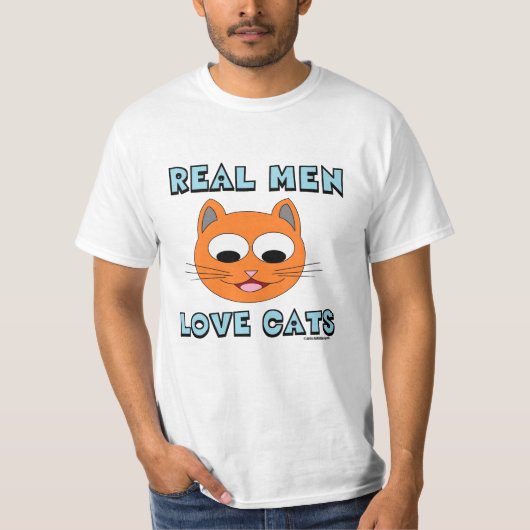 T-shirt VRAI HOMMES AMOUREUX CHAUSSURES Ginger Cat Face (Devant)