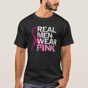 T-shirt Vrai rose de vêtements pour hommes - cancer du