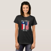 T-shirt Vrai Texan Double Citoyen Aimer Texas Et Amérique (Devant entier)