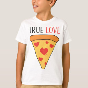 T-shirt Vraie Amour Pizza Filles Garçons Enfants