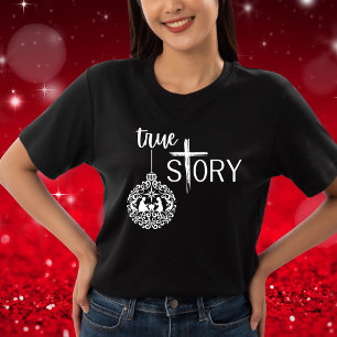 T-shirt Vraie histoire Noël chrétien Nativité Jésus