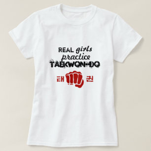 T-shirt Vraie pratique en matière le Taekwondo de filles