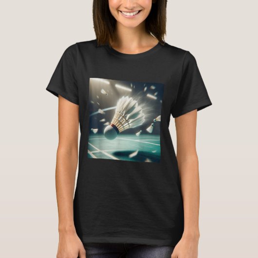 T-shirt Vraiment comme le volant de badminton (Devant)