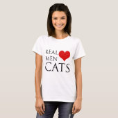 T-shirt Vrais chats d'amour d'hommes (Devant entier)