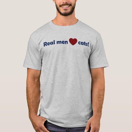 T-shirt Vrais chats d'amour d'hommes ! (Devant)