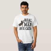 T-shirt Vrais chats d'amour d'hommes (Devant entier)