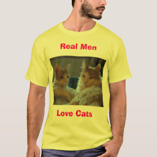 T-shirt Vrais chats d'amour d'hommes
