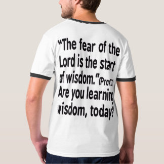 T-shirt, Vrees voor de Heer is begin van wijsheid T-shirt
