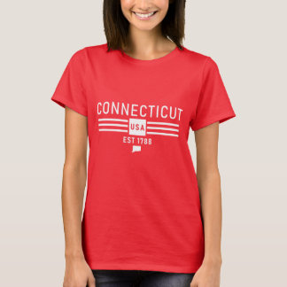 T-Shirt-vrouwen van de staat Connecticut T-shirt