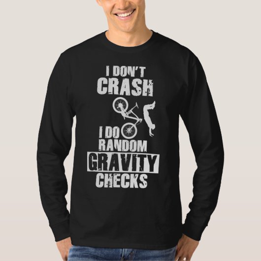 T-shirt VTT Crash - Drôle MTB Gravity Checks (Devant)
