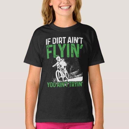 T-shirt VTT Cyclisme Si Idée Aint Flyin You (Devant)