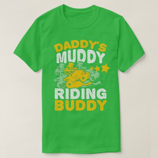 T-shirt VTT Daddy Muddy Riding Buddy Père Son Quad VTT (Design devant)