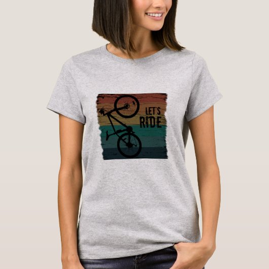 T-shirt VTT Descente - Vélo Tout Terrain Vintage (Devant)
