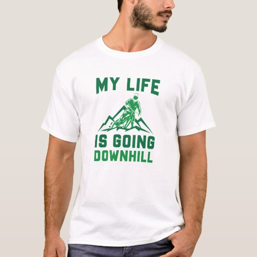 T-shirt VTT en descente (Devant)