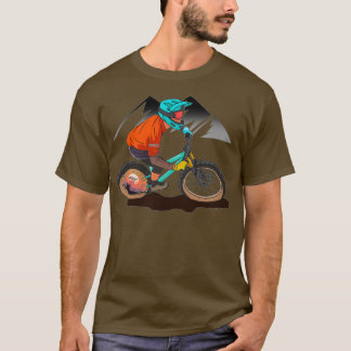 T-shirt VTT moto orange