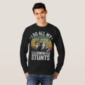 T-shirt VTT MTB Drôle Descente Je Fais Tous Mes Propres S (Devant entier)