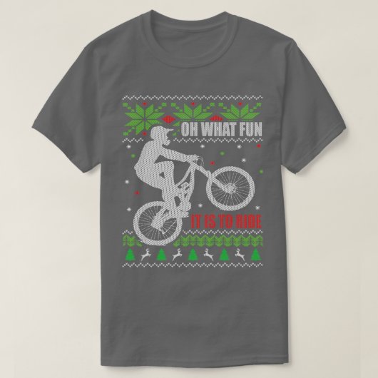 T-shirt VTT Noël laid (Design devant)