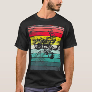 T-shirt VTT Quad Vélo 4 Roue Rétro VTT Vintage F