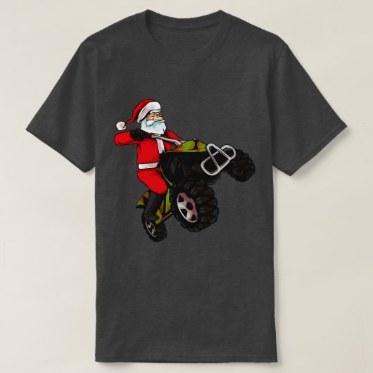 T-shirt VTT Santa Claus Off Road Noël (Design devant)