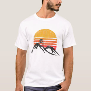 T-shirt VTT Vintage Sunset Design graphique