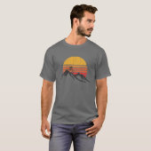 T-shirt VTT Vintage Sunset Design graphique (Devant entier)
