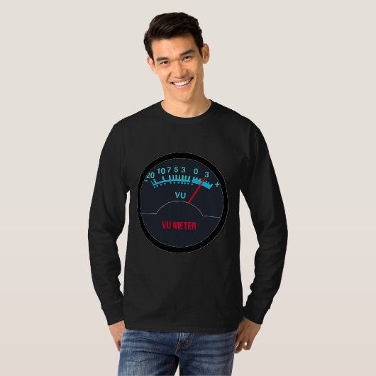 T-shirt VU Meter Audio Sound Engineer Analog HiFi  (Devant entier)