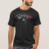 T-shirt VU Meter T Sound Engineer Analog distreesed Tee  (Devant)