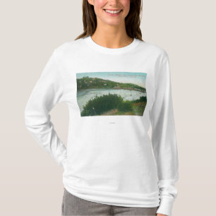 T-shirt Vue aérienne de baie de belvédère, belvédère