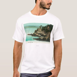 T-shirt Vue aérienne de dôme d'Eagle au point Lobos