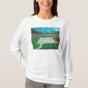 T-shirt Vue aérienne de la piscine d'or de station de